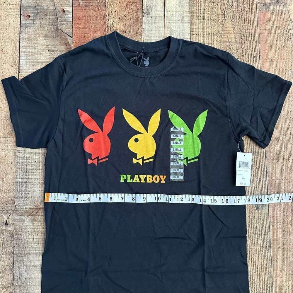 Playboy 3 Bunny Graphic tshirt men's small - Picture 7 of 7